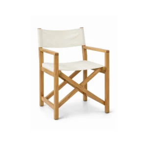 Canvas director chair Zento with solid wood frame and durable canvas seat for indoor and outdoor hospitality spaces