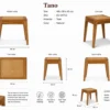Teak Rattan Stool Tano
