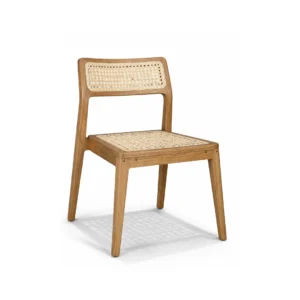 Natural Cane Chair Noma Natural Cane Chair Noma with solid wood frame and woven cane seat and backrest for contemporary dining interiors